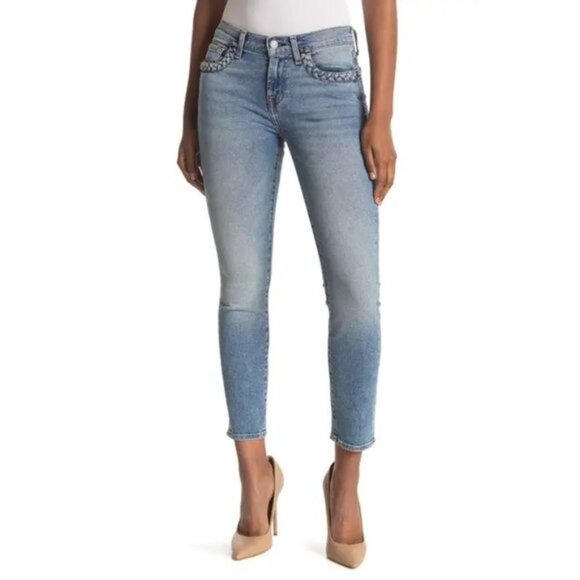 NWT 7 For All Mankind ankle skinny denim jeans 23 - Picture 3 of 9